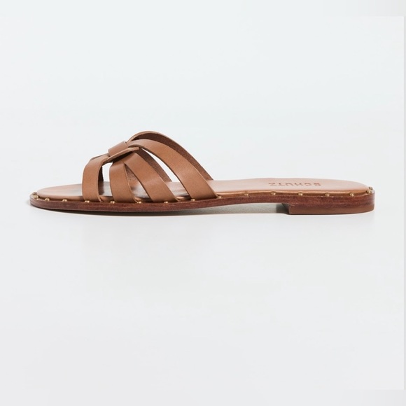 Schutz Women's Brown Leather Phoenix Sandal Size 8.5 - Picture 4 of 15